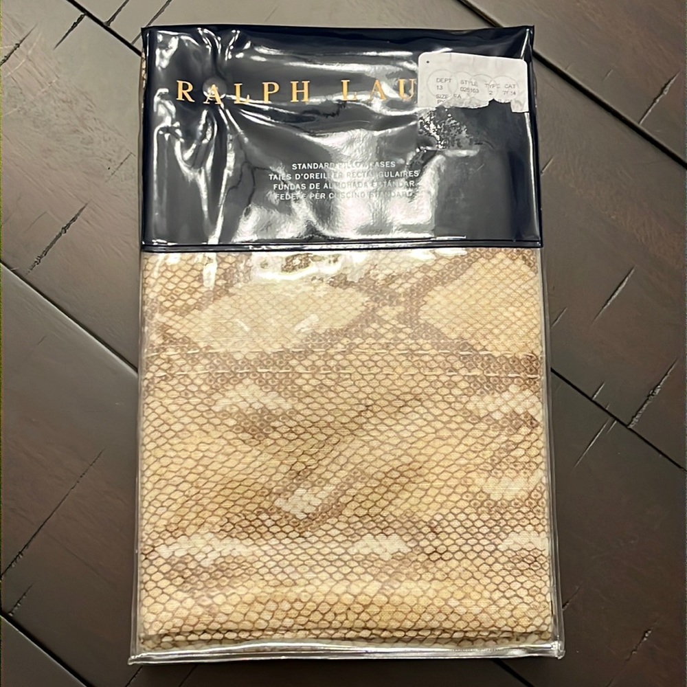 Ralph Lauren Sellek Python Standard Pillowcases X 2 new